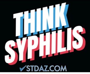 Think Syphilis Stickers, Spanish